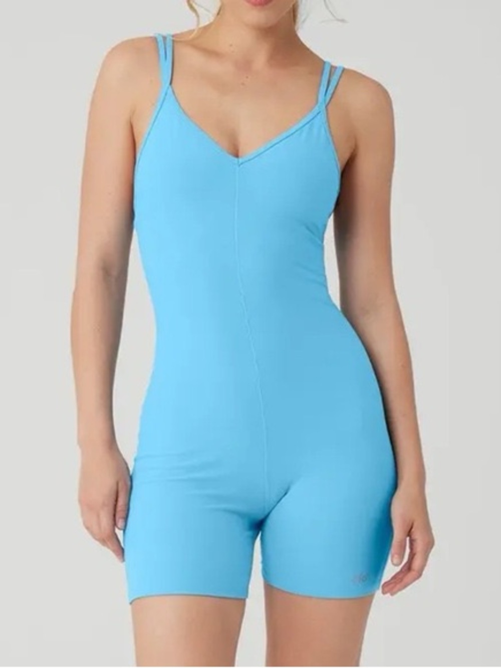 Alo Yoga Suns Out Onesie Azure Blue Size XS